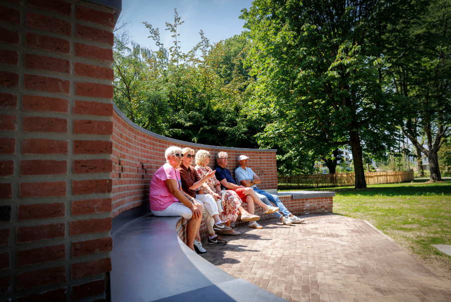 Ontmoetingsplek in stadspark